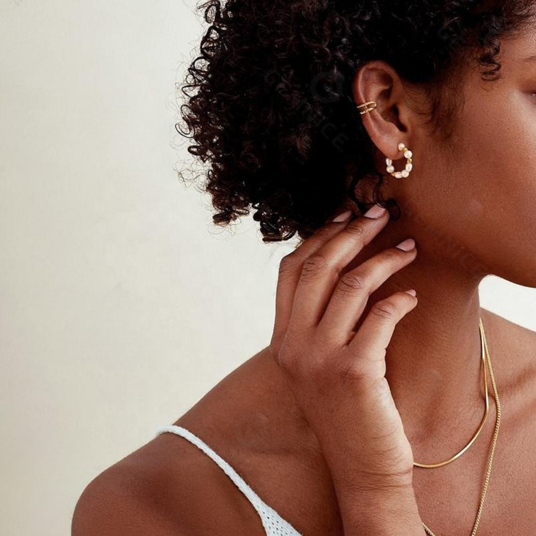 Artisan Beaded Hoop Earrings
