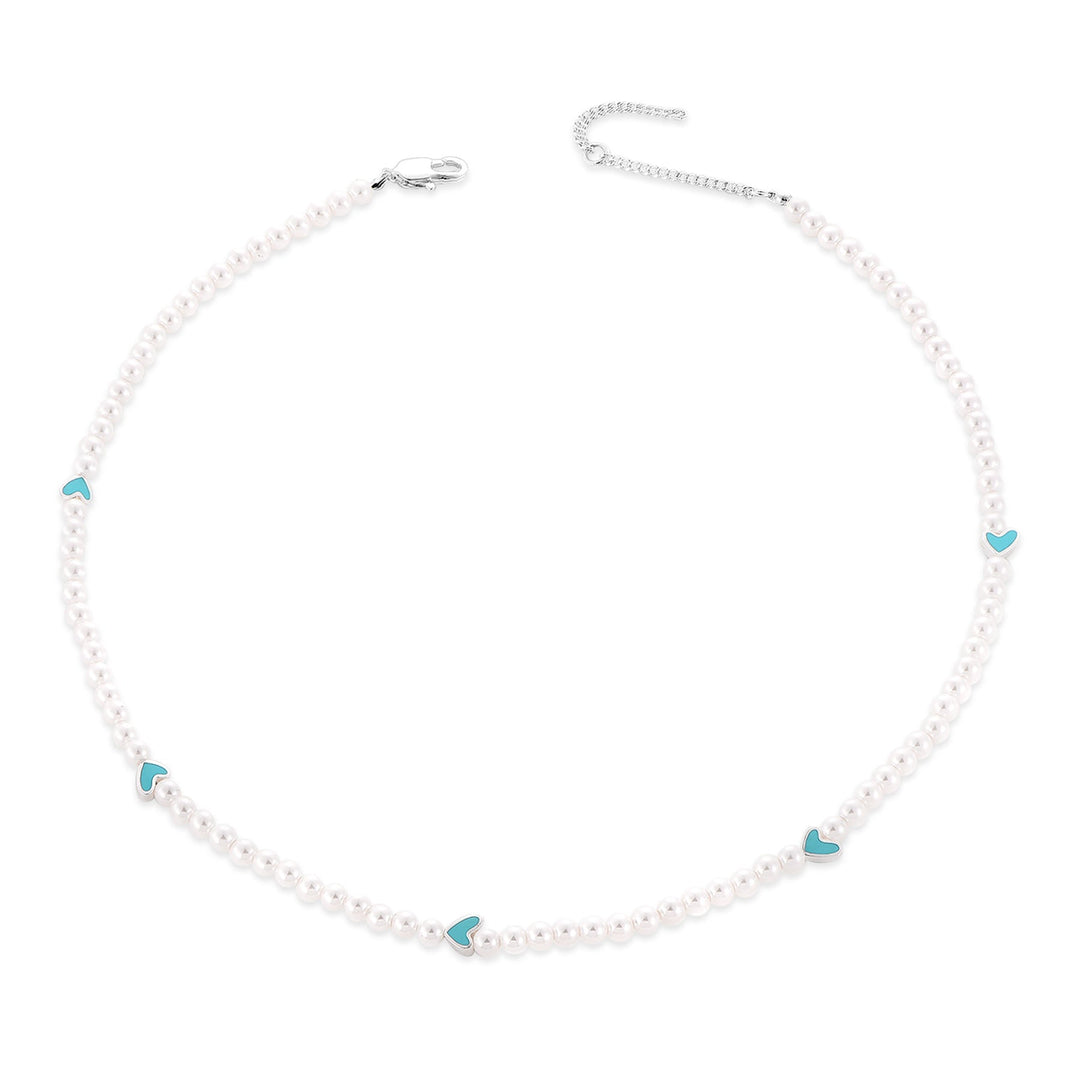 Crystal Bead Choker Necklace with Star Pendants