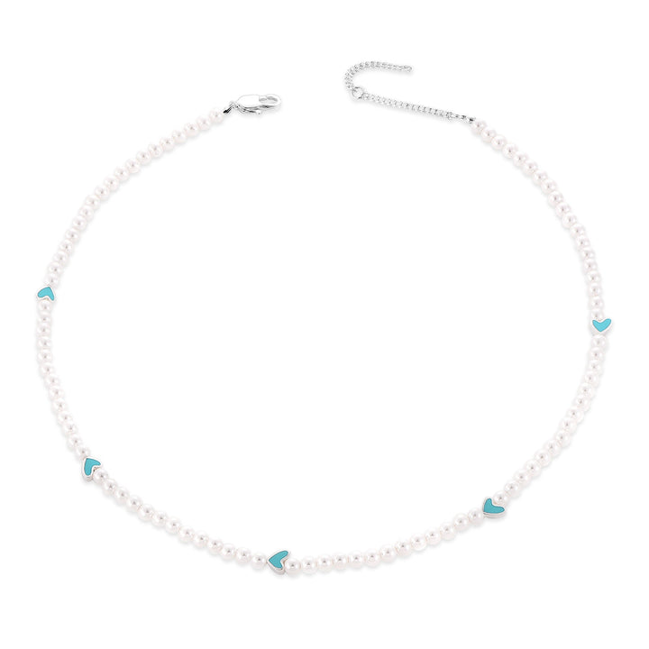 Crystal Bead Choker Necklace with Star Pendants