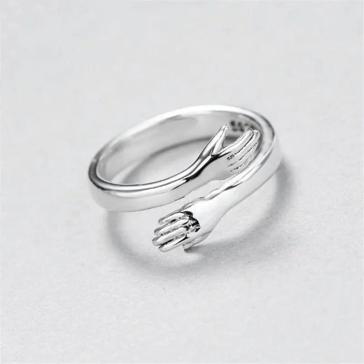 Gold flexible embrace ring