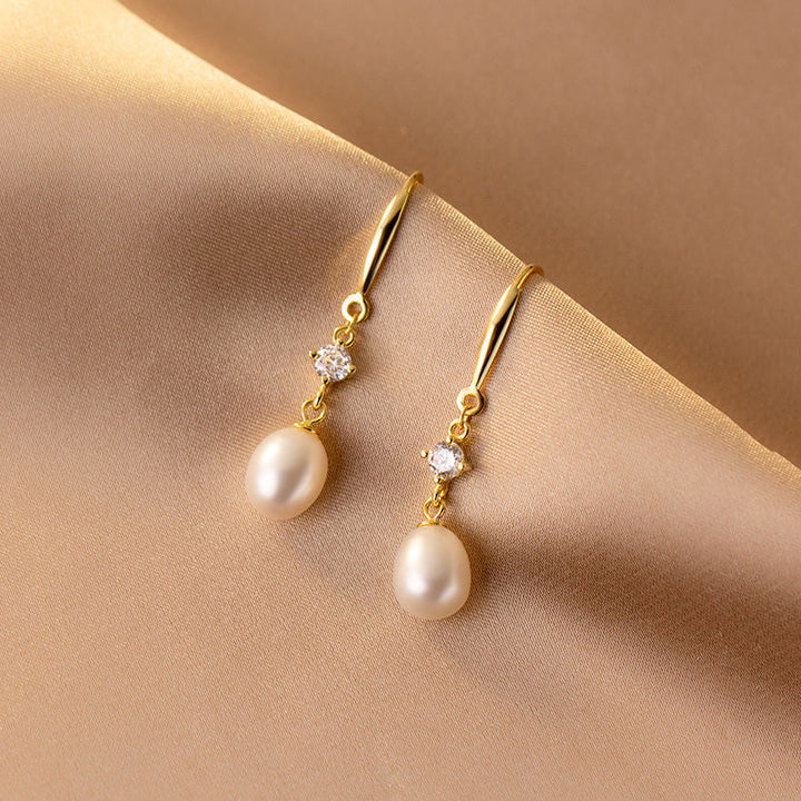Classical Pearl Diamond Stud Earrings