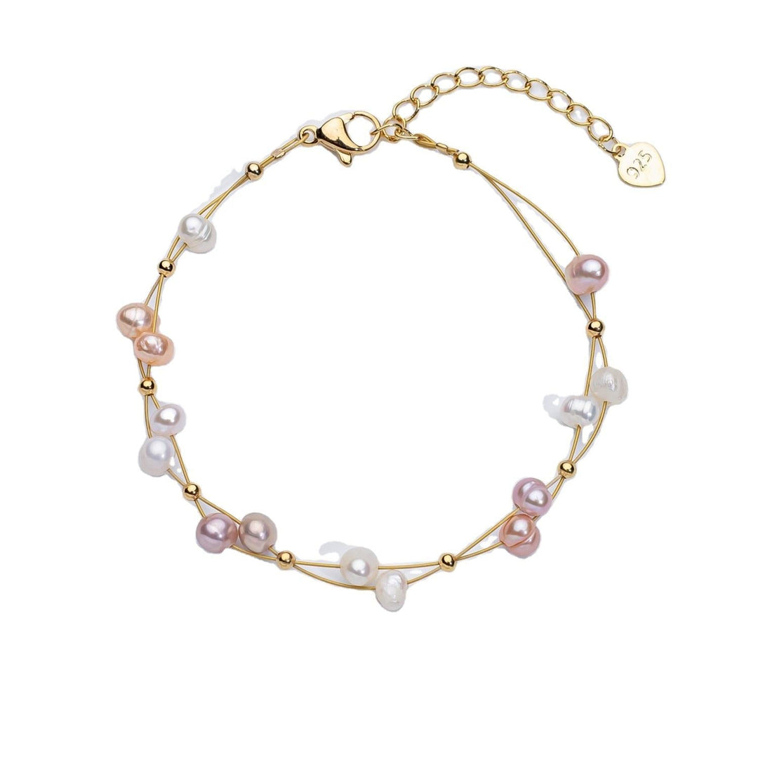 Natural Pearl Braided Bracelet