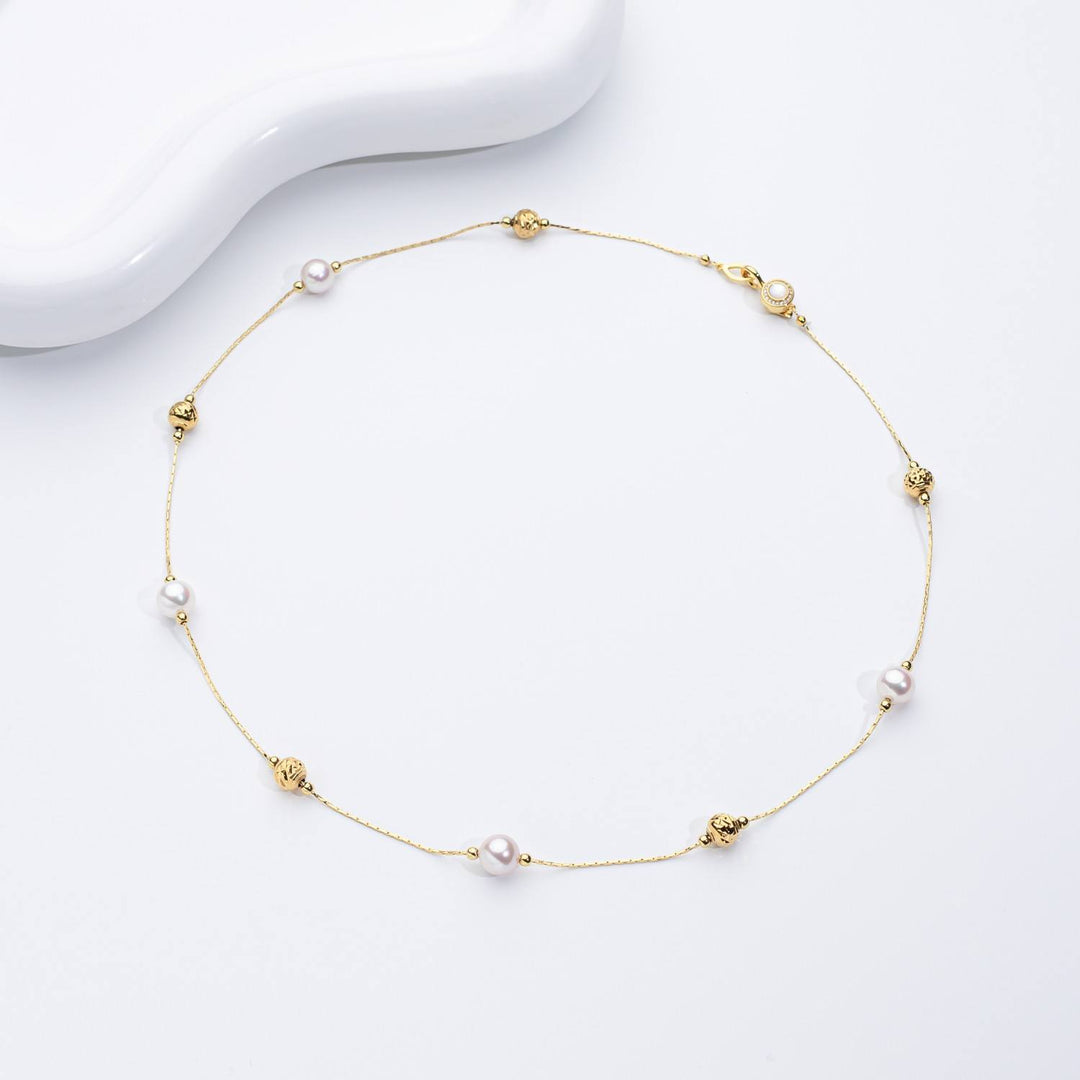 White Pearl Choker Necklace