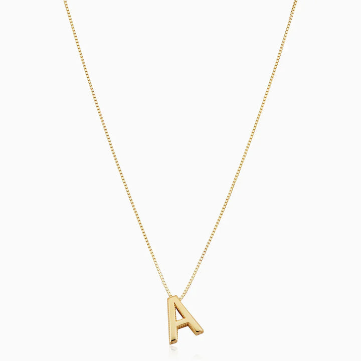 Heartfelt message initial necklace | Rose Gold