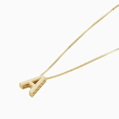 Heartfelt message initial necklace | Rose Gold