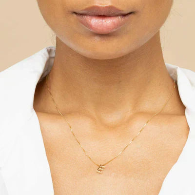 Heartfelt message initial necklace | Rose Gold