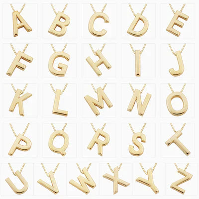 Heartfelt message initial necklace | Rose Gold