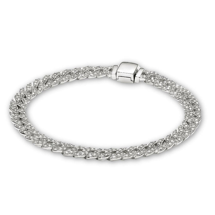 Radiant Moissanite Link Bracelet | Rose Gold