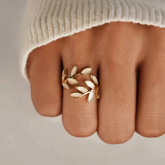 Radiant - Silver Opal Blossom Adjustable Ring