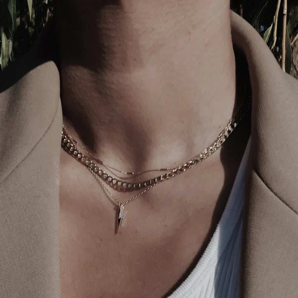 Smooth Link Curb Chain Necklace | Rose Gold