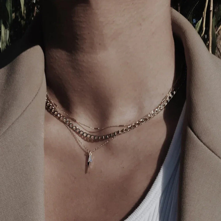 Smooth Link Curb Chain Necklace | Rose Gold