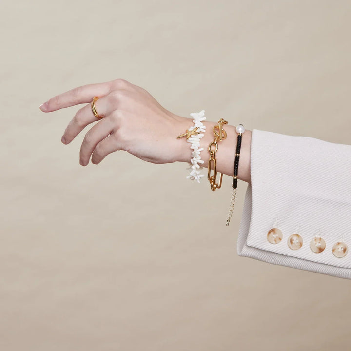 Chain Link T-Bar Bracelet | Rose Gold