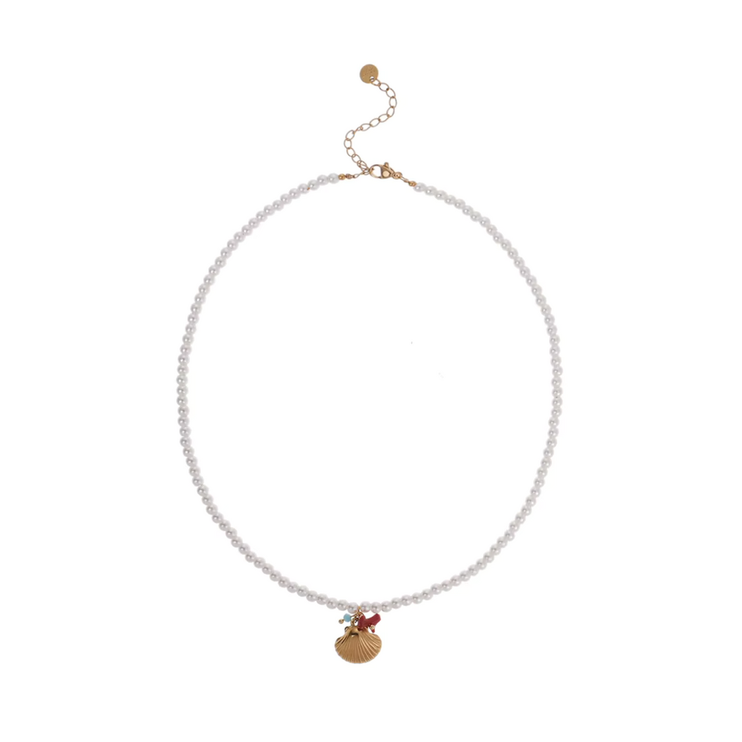 Gemstone & Freshwater Pearl Pendant Necklace