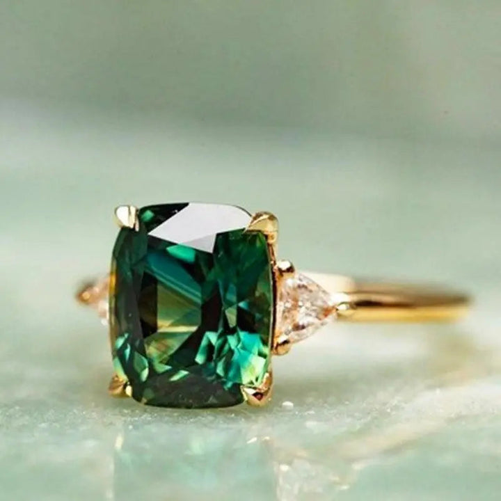 Chic Square Sapphire Ring