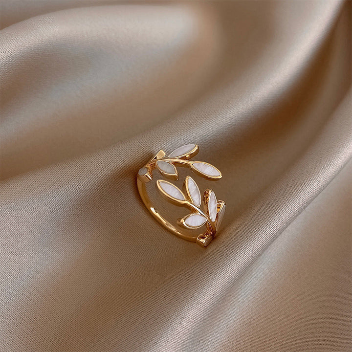 Radiant - Silver Opal Blossom Adjustable Ring