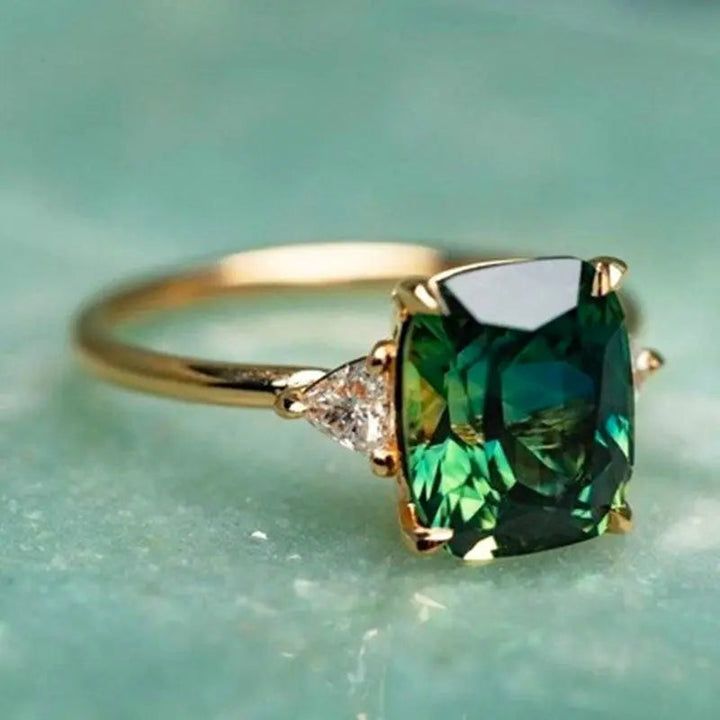 Chic Square Sapphire Ring