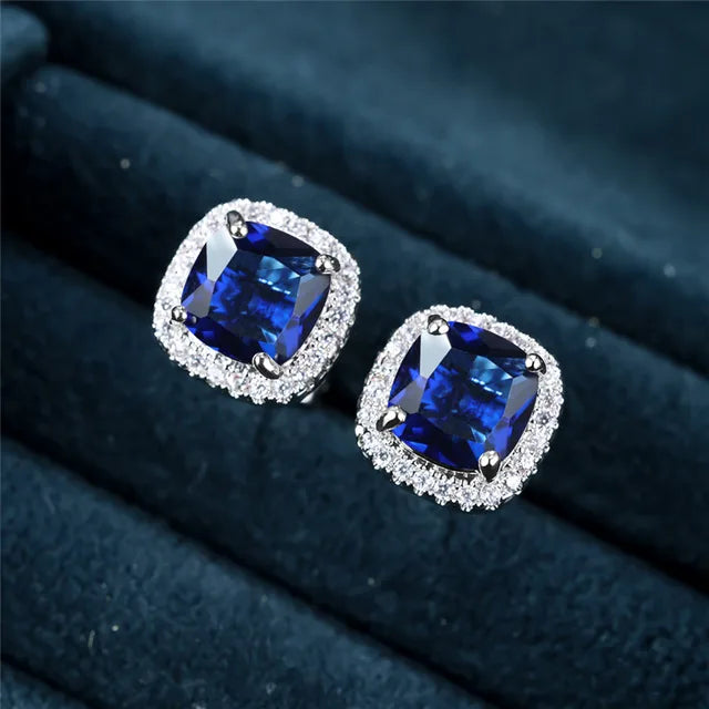 Diamond Drop Stud Earrings | Rose Gold