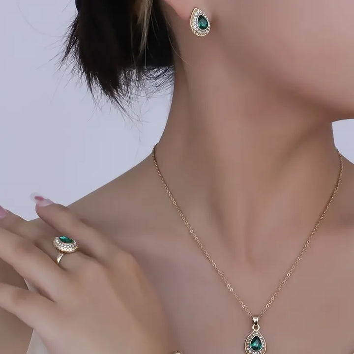 Amélie Verre Jewelry Set | Gold