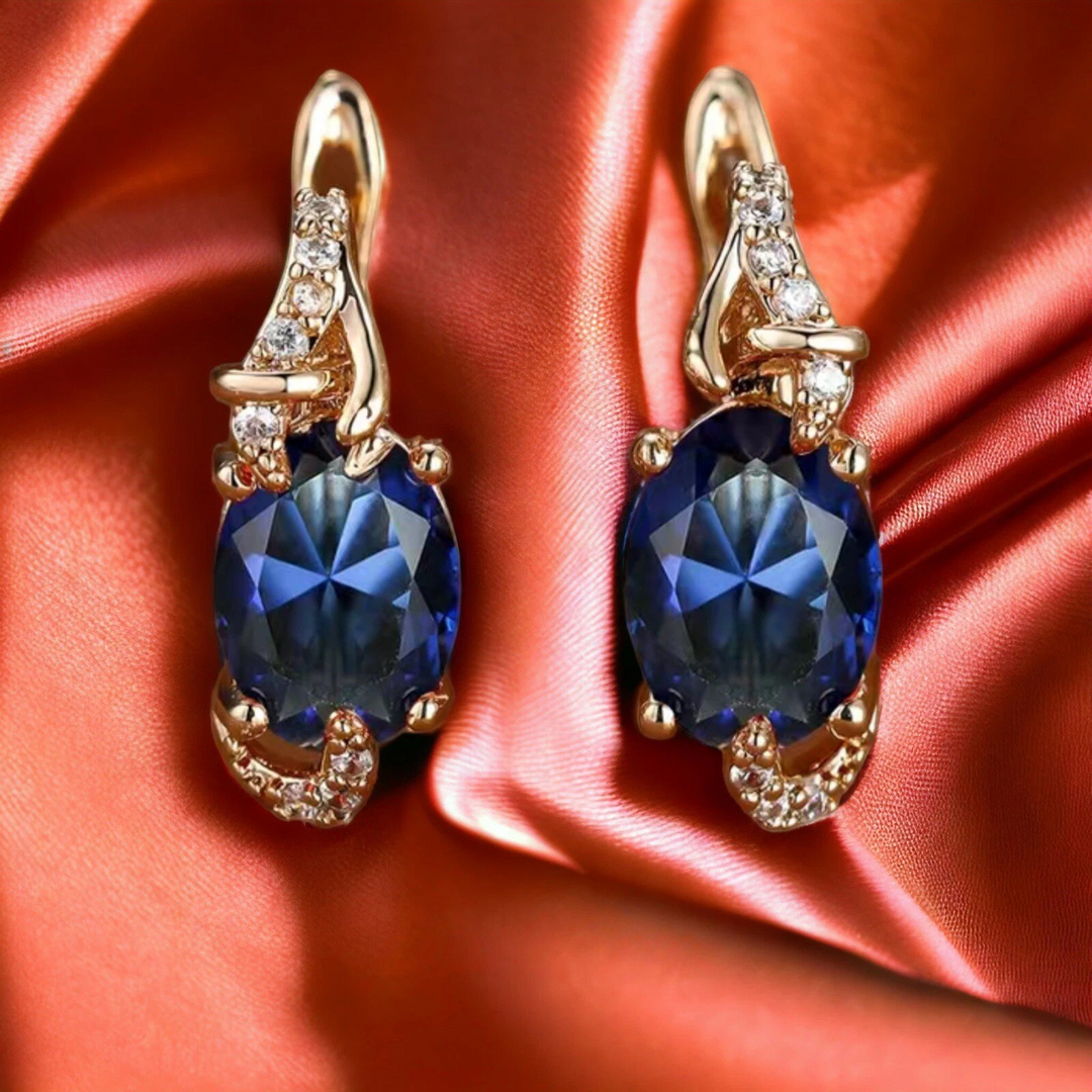 Majestic Twilight Teardrop Earrings | Gold
