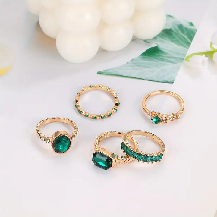 Celestia Radiant Sapphire Ring Set | Rose Gold