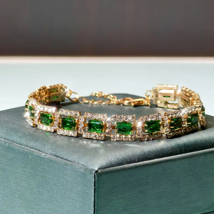 Jade Luxe Statement Bracelet | Rose Gold