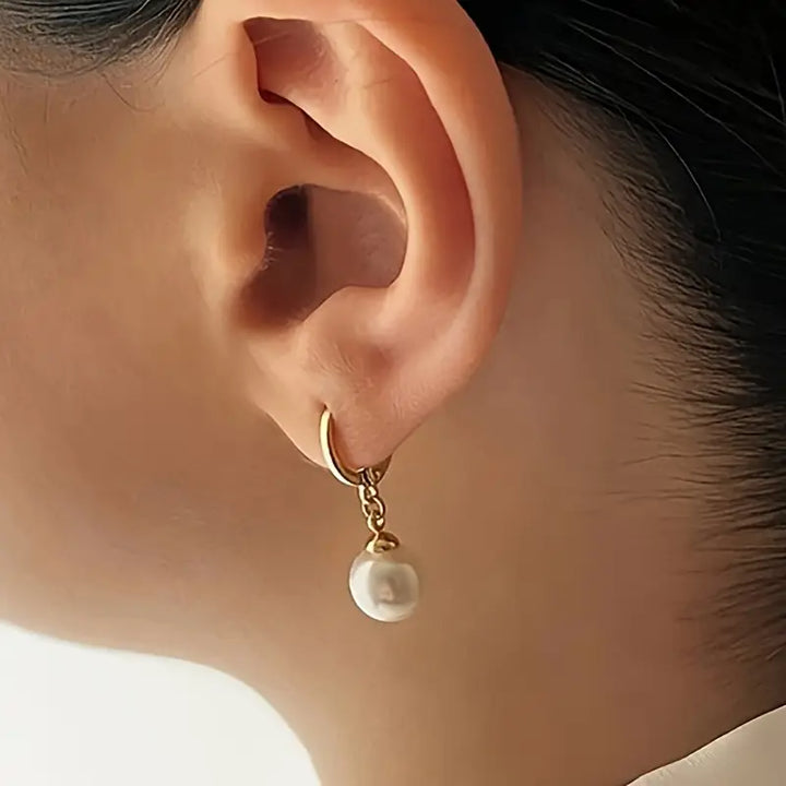 Radiant Elegance Pearl Jewelry Set | Gold