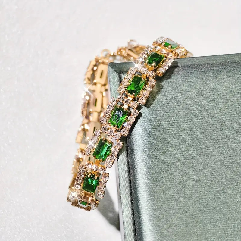 Jade Luxe Statement Bracelet | Rose Gold
