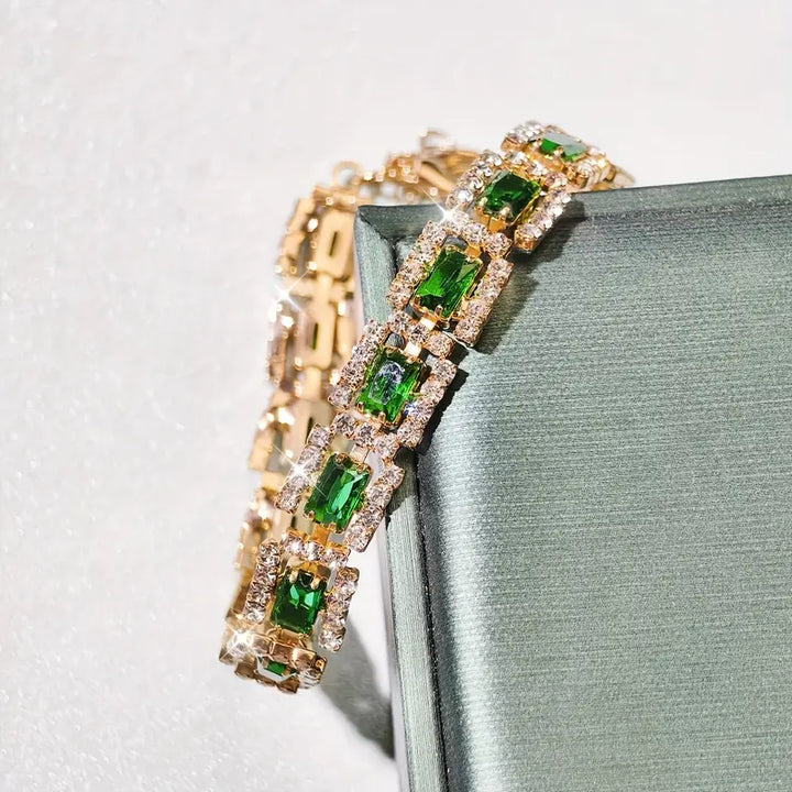 Jade Luxe Statement Bracelet | Rose Gold