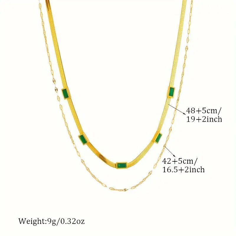 Elegance Duo Layer Vintage Necklace | Gold