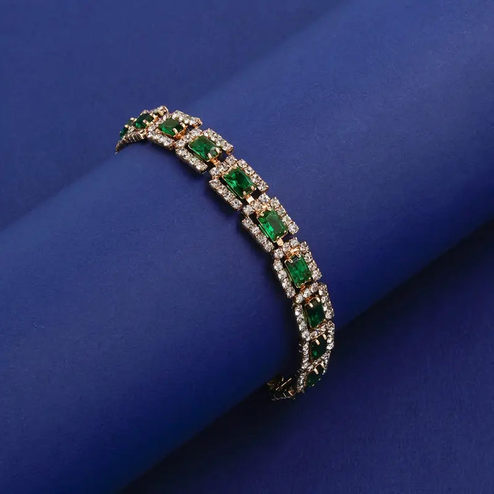 Jade Luxe Statement Bracelet | Rose Gold