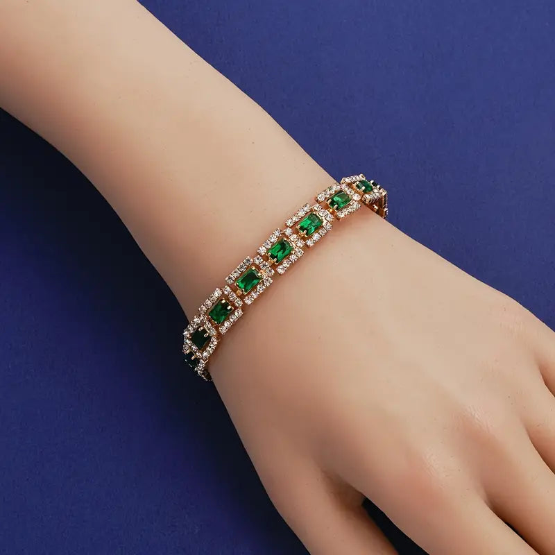 Jade Luxe Statement Bracelet | Rose Gold