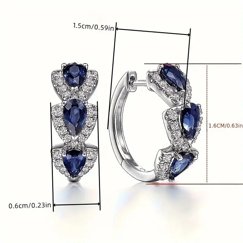 Majestic Emerald Shield Earrings | Platinum