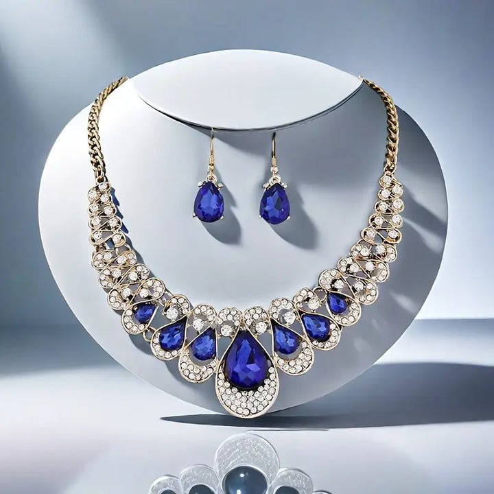 Elara Sapphires Jewelry Set | Gold