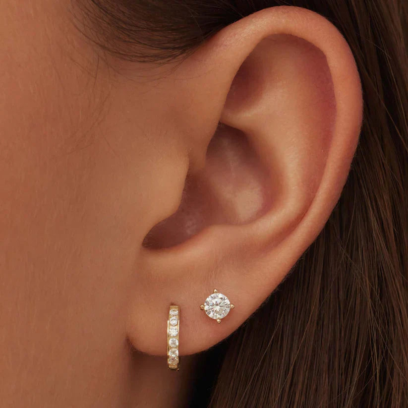 Elara Gemstone Drop Earrings Set | Rose Gold