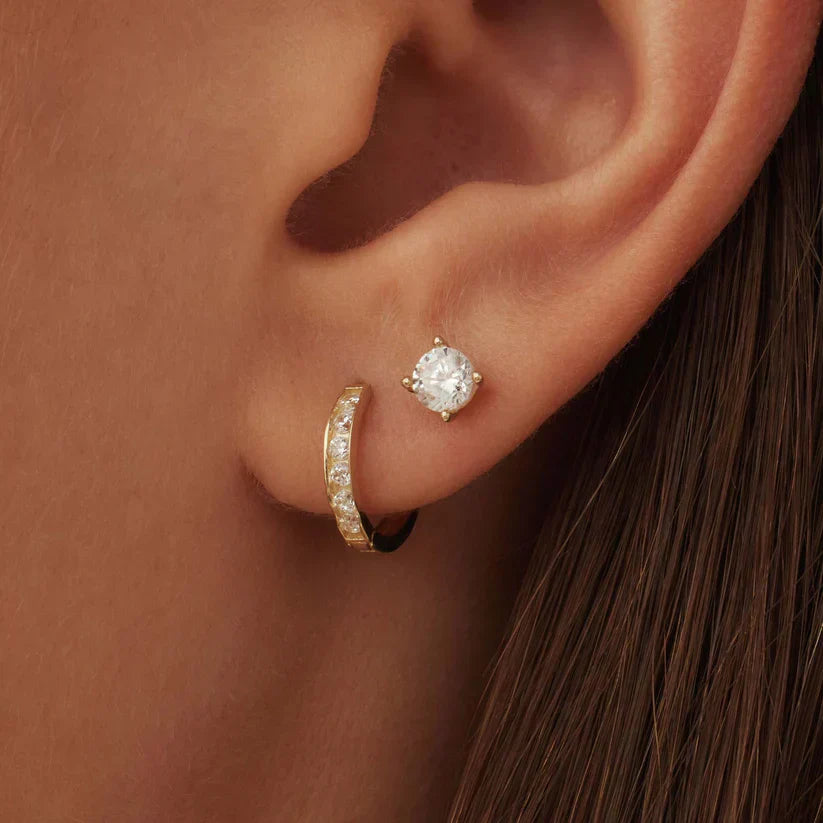 Elara Gemstone Drop Earrings Set | Rose Gold