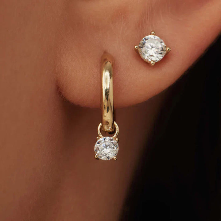 Éclat de Nuit Stone Earrings Set | Gold