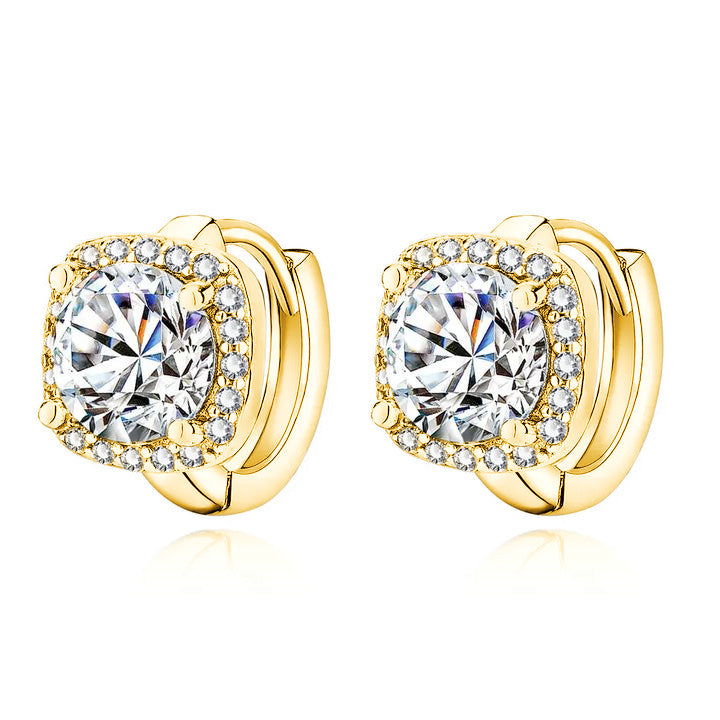 Clara square earrings | Gold