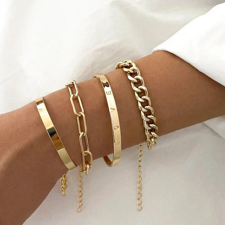 Vera Lane Bracelet Set | Rose Gold