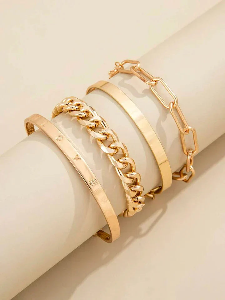 Vera Lane Bracelet Set | Rose Gold