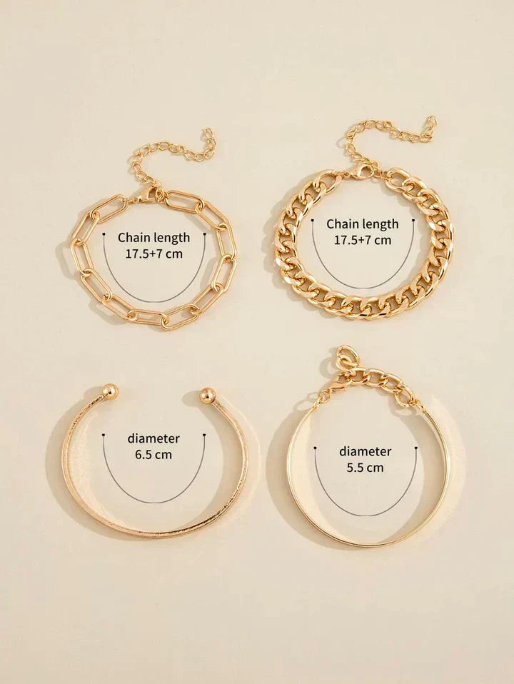 Vera Lane Bracelet Set | Rose Gold