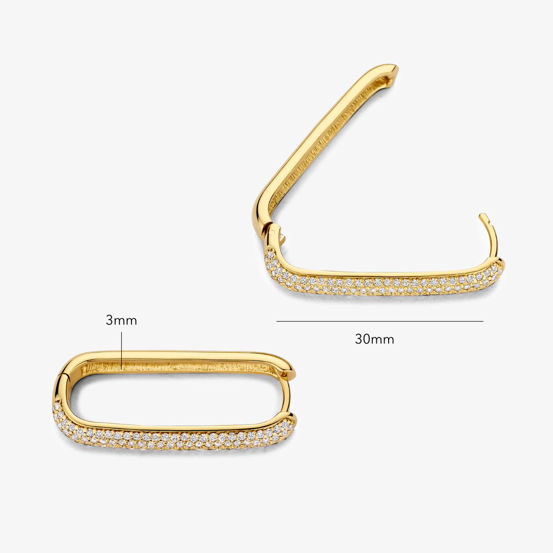 Statement Gemstone Hoops | Rose Gold