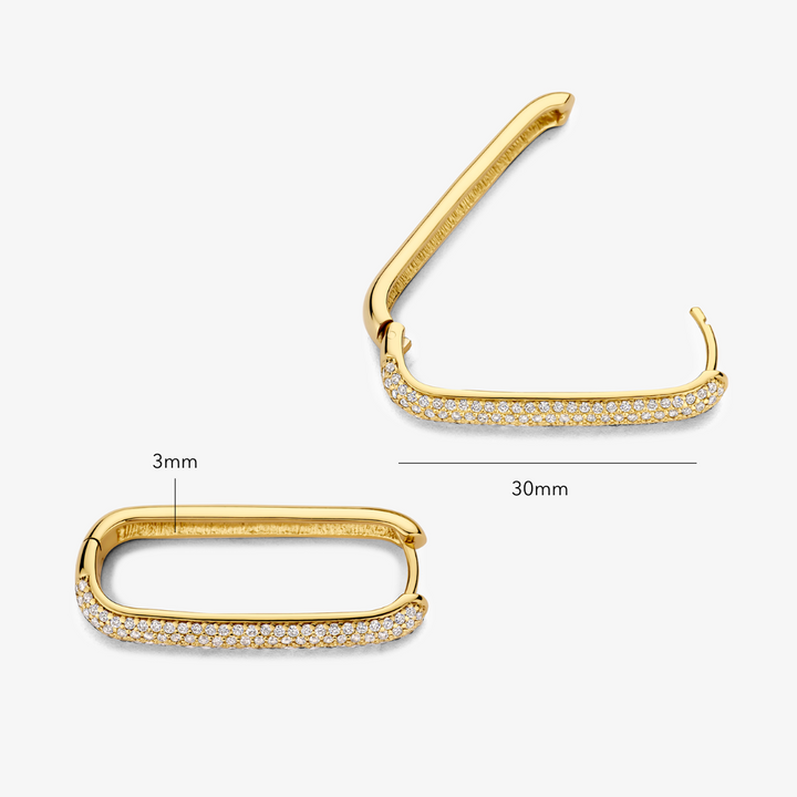 Statement Gemstone Hoops | Rose Gold