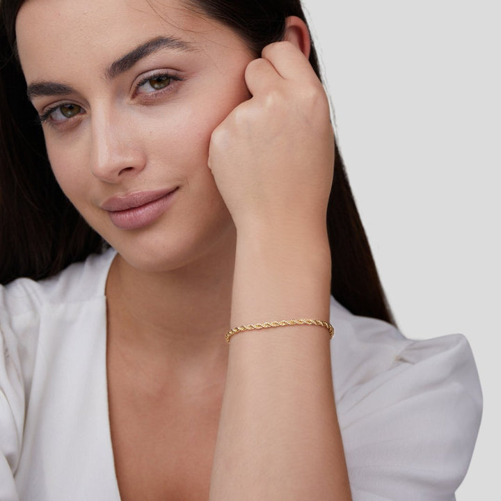 Elegant Spiral Gold Bracelet